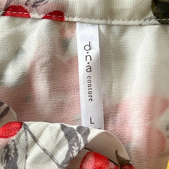 DNA Couture sz L Floral Fairy Sleeveless Top Blouse - Picture 5 of 6
